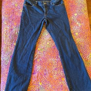 🌹 Michael Kors boot cut jeans with embroidered leather back pockets🌹